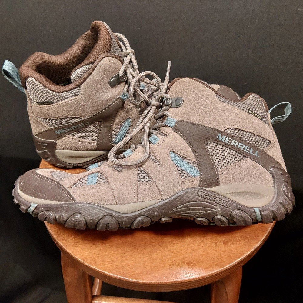 Merrell Alverstone Waterproof Hiking Boots Taupe Brown J034744 Womens 9